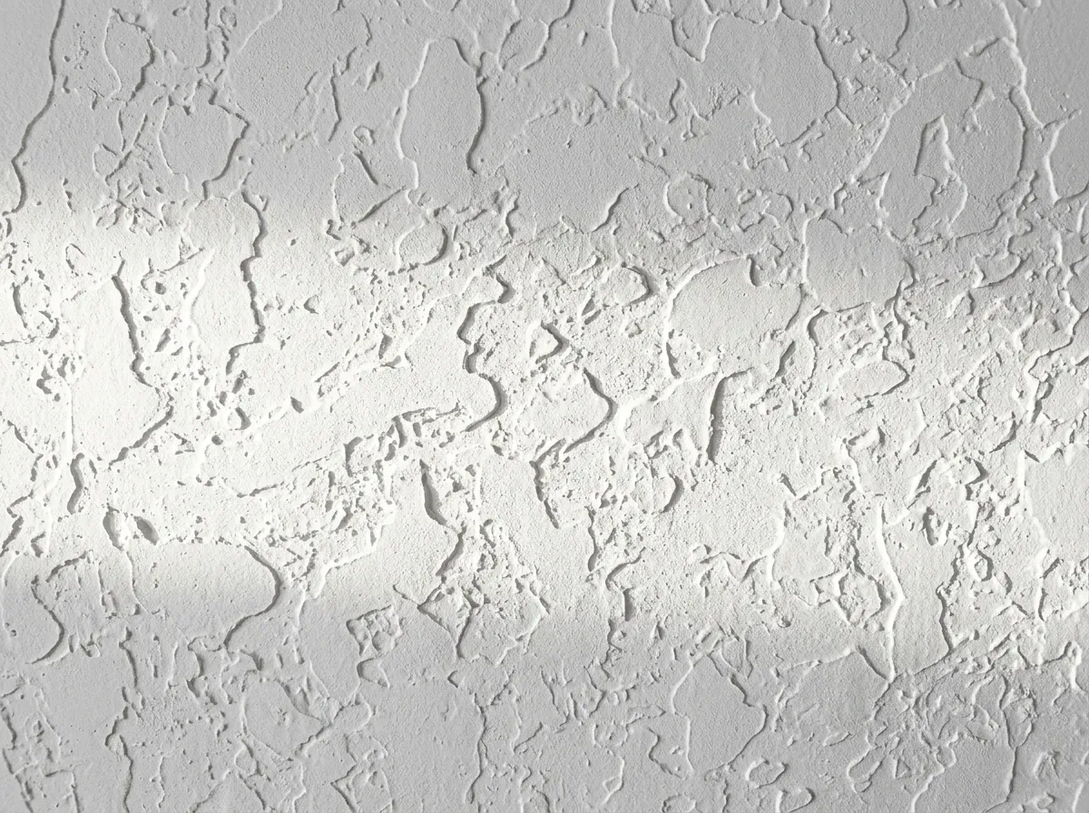Close-up of a knockdown ceiling texture